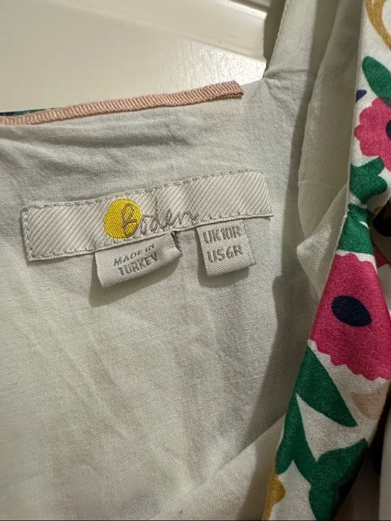 Boden Cream Floral Print Dress - Picture 5 of 6